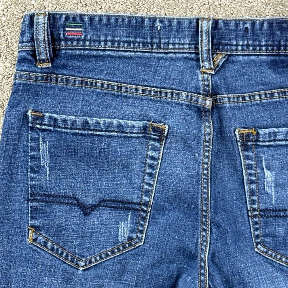 Vintage Y2K Diesel Industry Mens 32x30 Jeans Made in Italy Distressed Denim